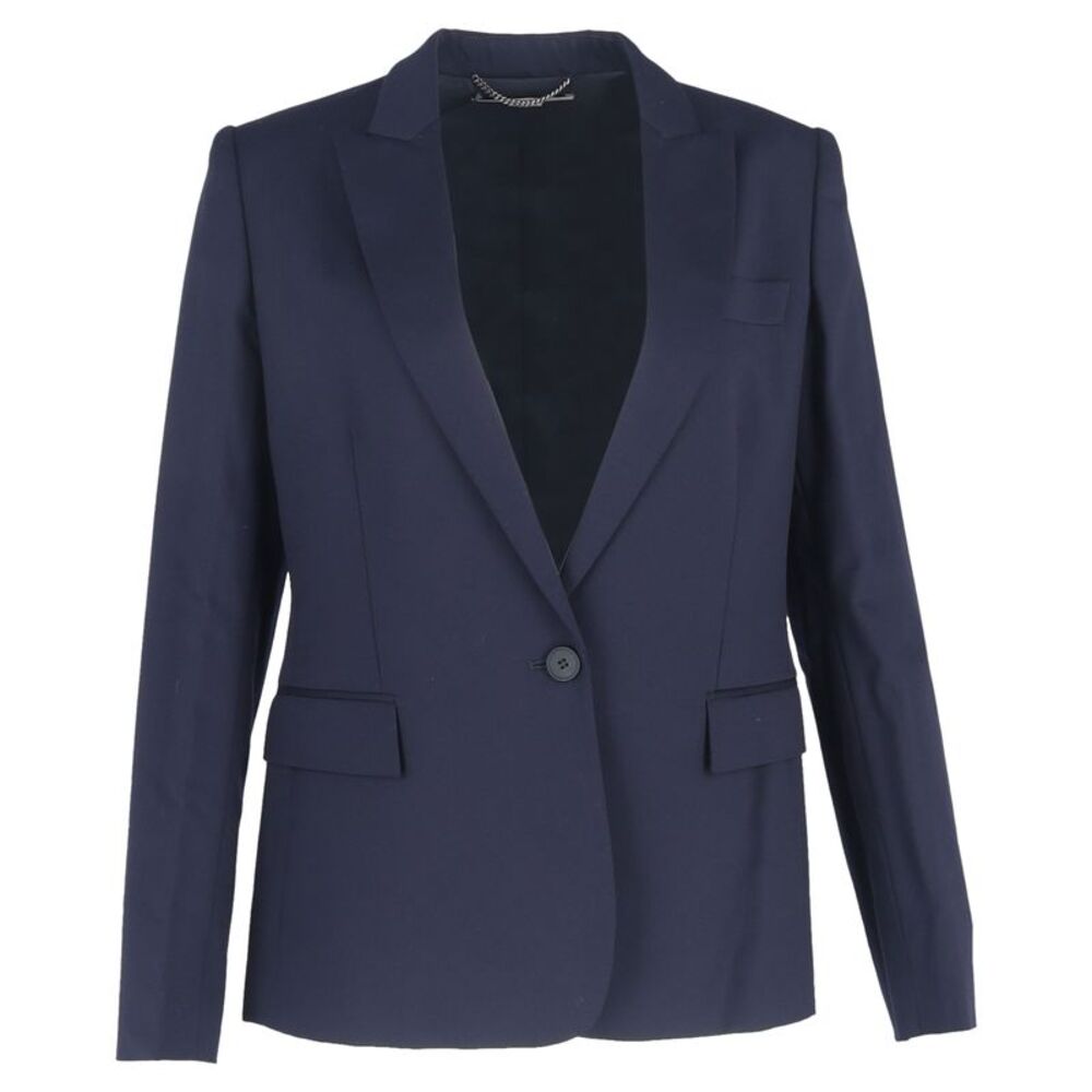 Stella Mccartney Single-Breasted Blazer and Trousers Suit in Navy Blue Wool